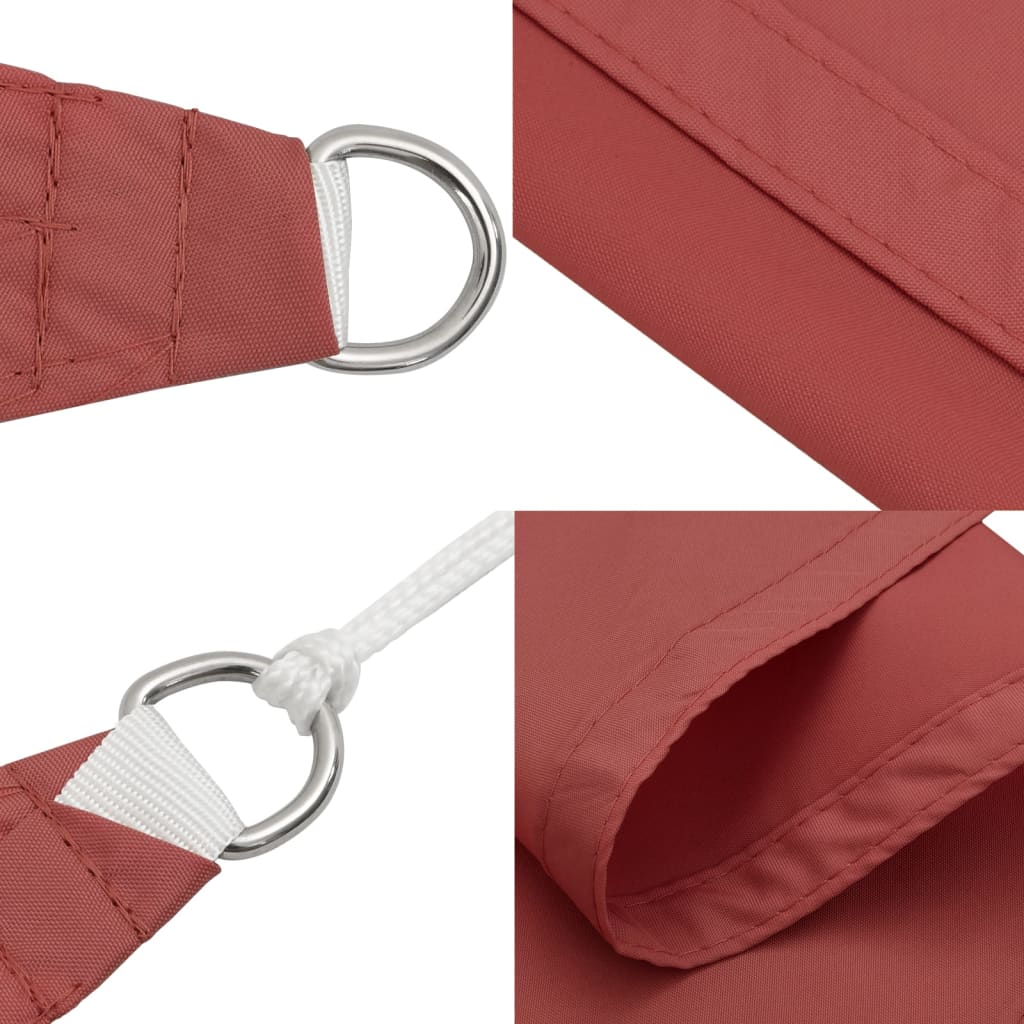 Sunshade Sail Oxford Fabric Triangular 4x5x6.4 m Terracotta