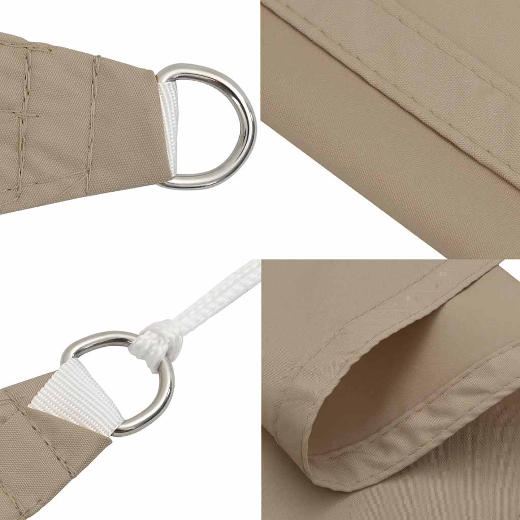 Sunshade Sail Oxford Fabric Triangular 3.5x3.5x4.9 m Taupe