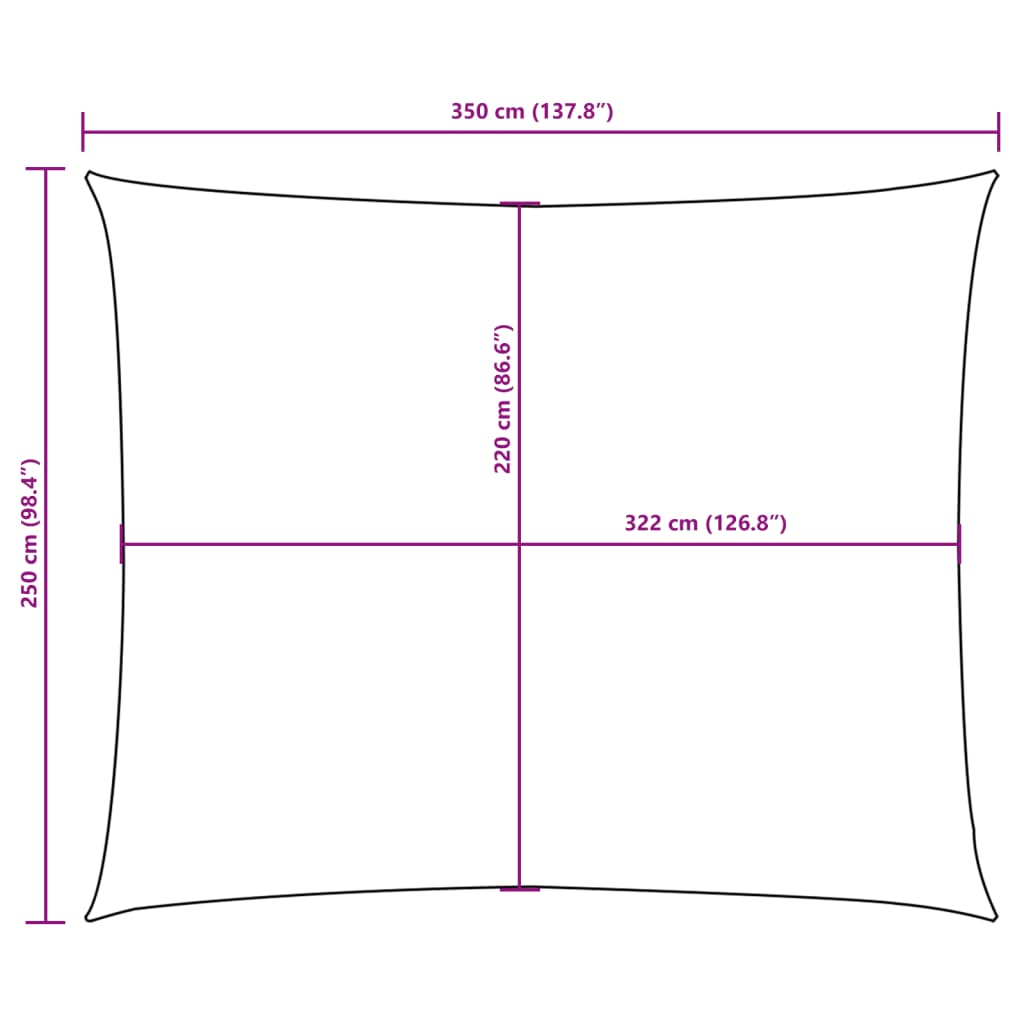 Sunshade Sail Oxford Fabric Rectangular 2.5x3.5 m Blue