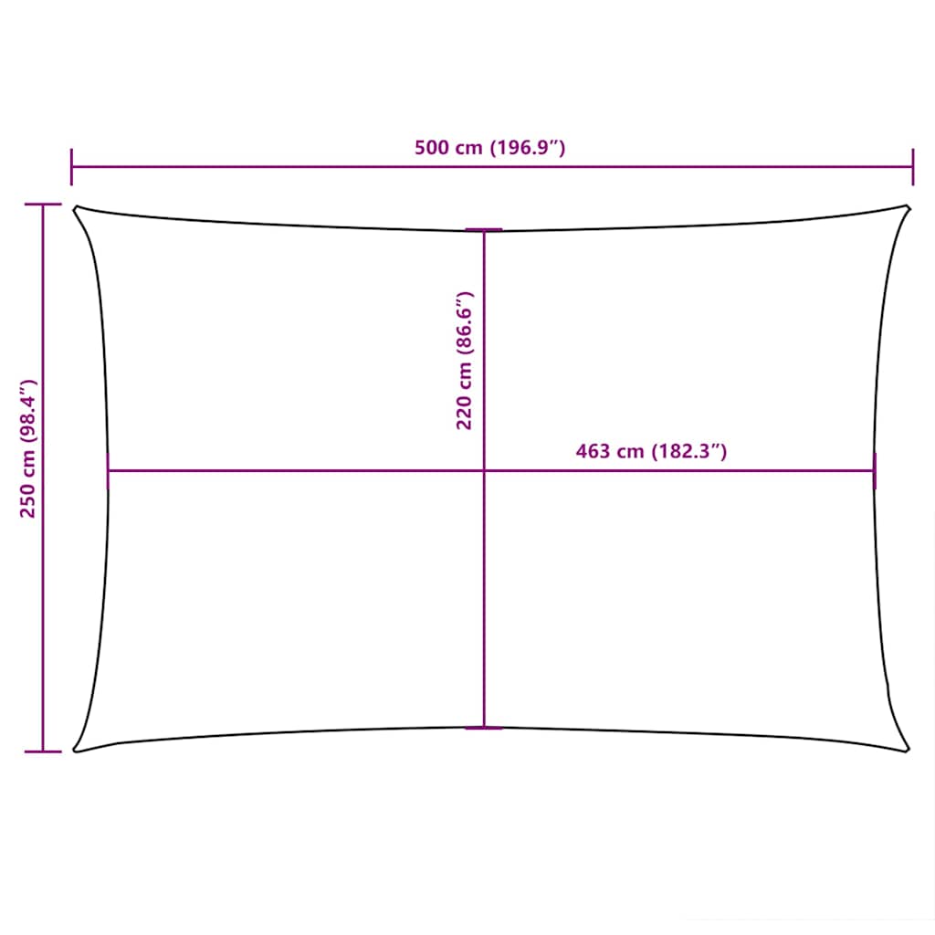 Sunshade Sail Oxford Fabric Rectangular 2.5x5 m Blue
