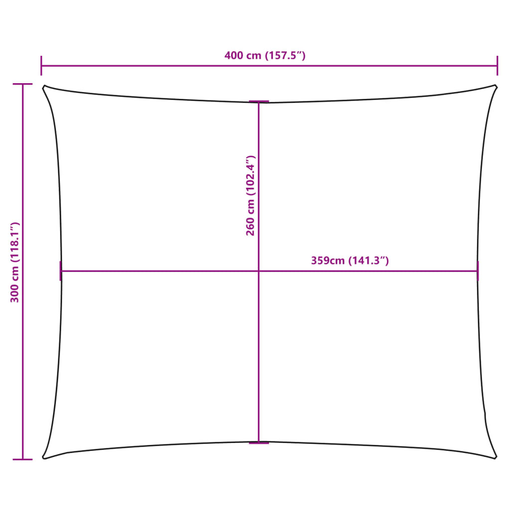 Sunshade Sail Oxford Fabric Rectangular 3x4 m Blue
