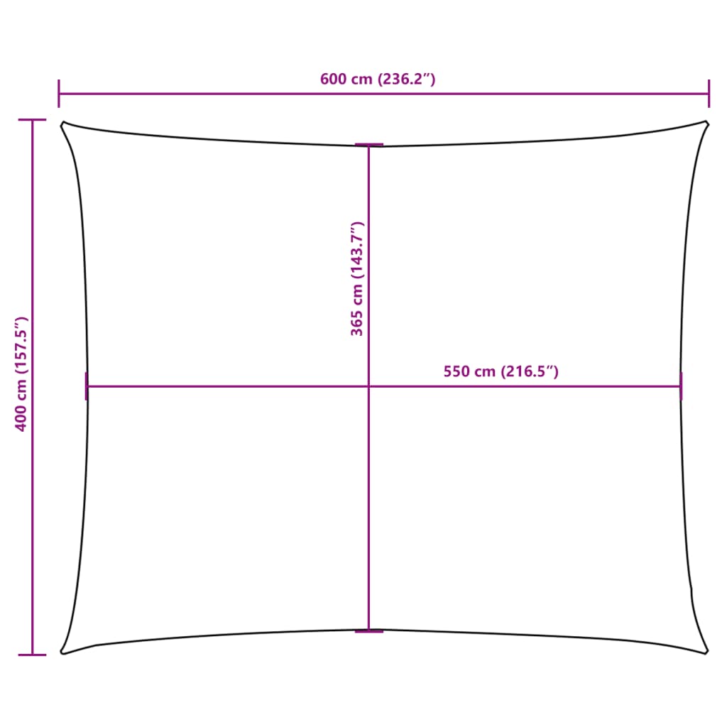 Sunshade Sail Oxford Fabric Rectangular 4x6 m Blue