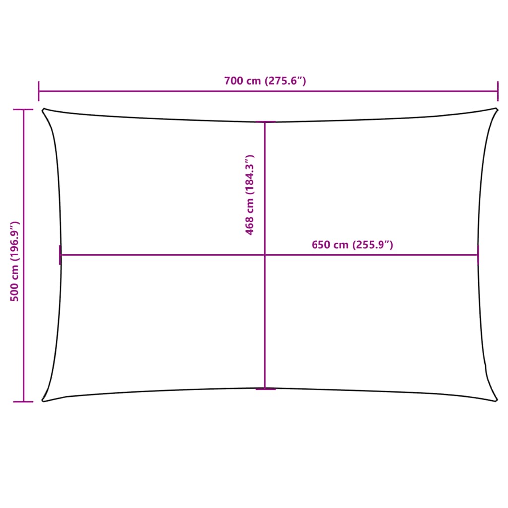 Sunshade Sail Oxford Fabric Rectangular 5x7 m Blue