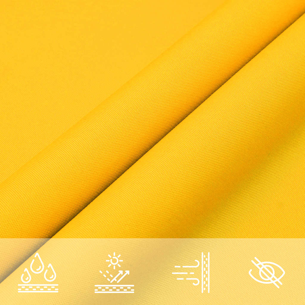 Sunshade Sail Oxford Fabric Square 6x6 m Yellow