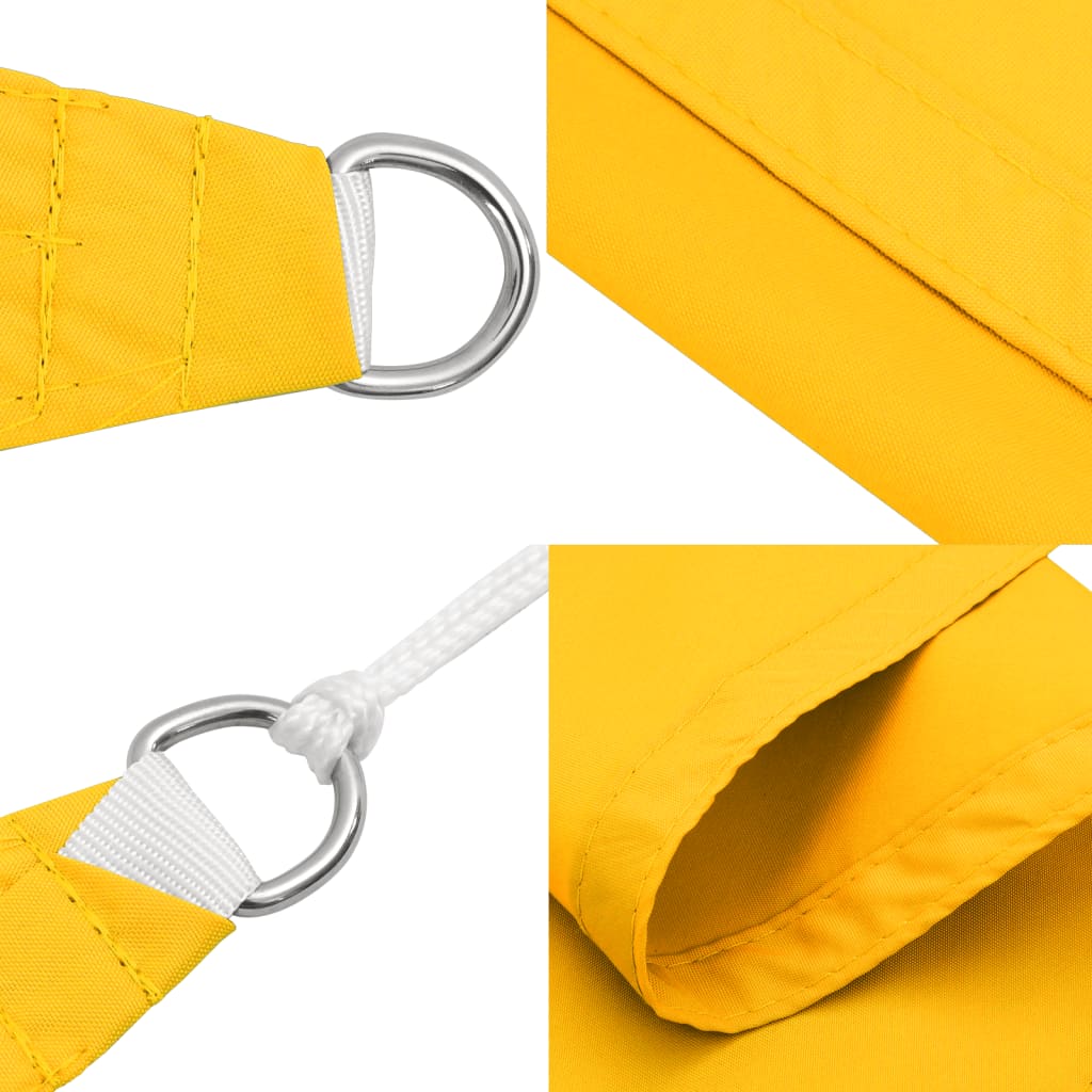Sunshade Sail Oxford Fabric Triangular 6x6x6 m Yellow