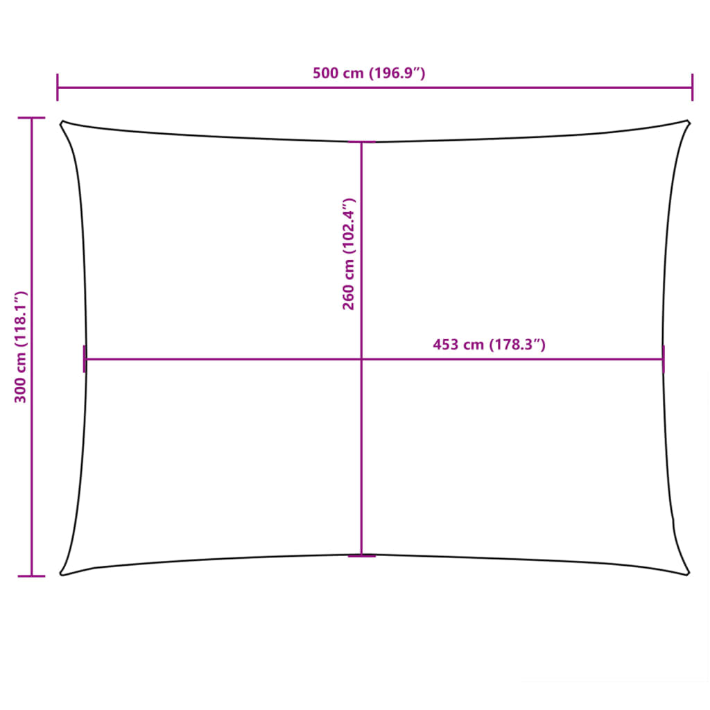 Sunshade Sail Oxford Fabric Rectangular 3x5 m Orange