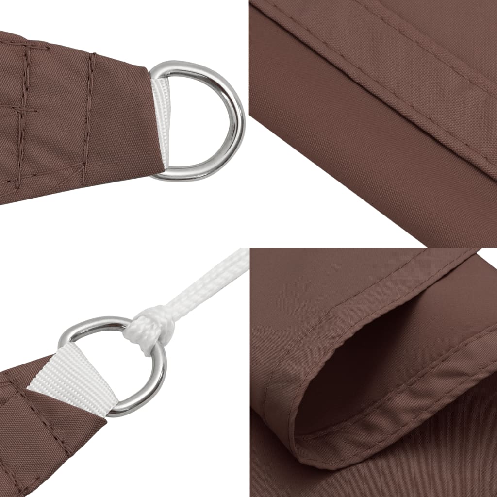 Sunshade Sail Oxford Fabric Triangular 3x4x5 m Brown