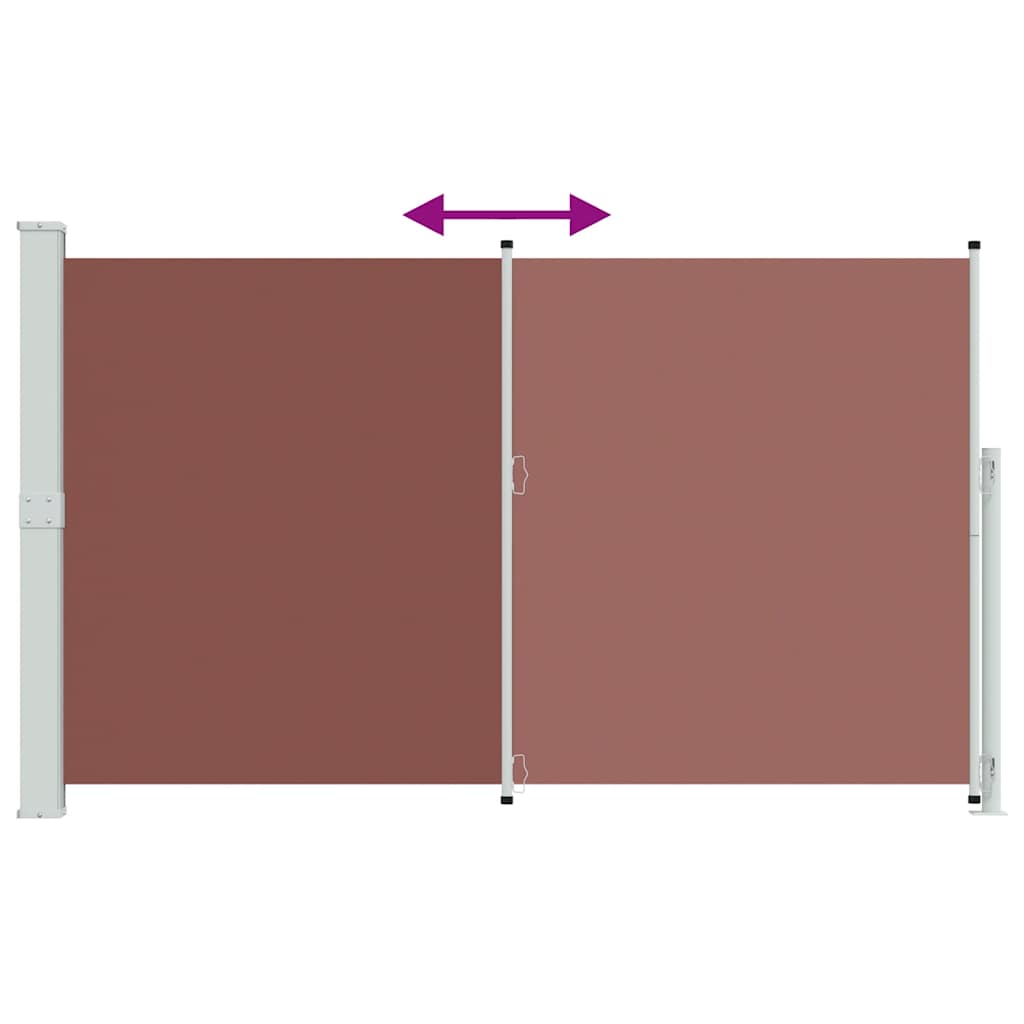 Patio Retractable Side Awning 180x314 cm Brown