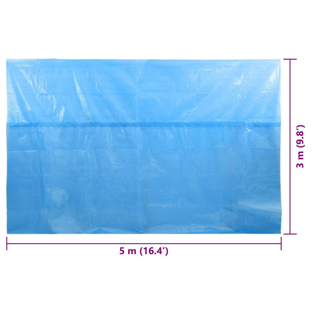 Pool Cover | Blue | Thick PE film with air chambers | 500 x 300 cm