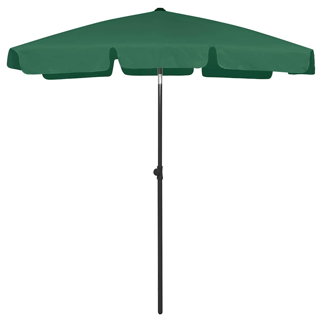 314720 vidaXL Beach Parasol Green 180x120 cm