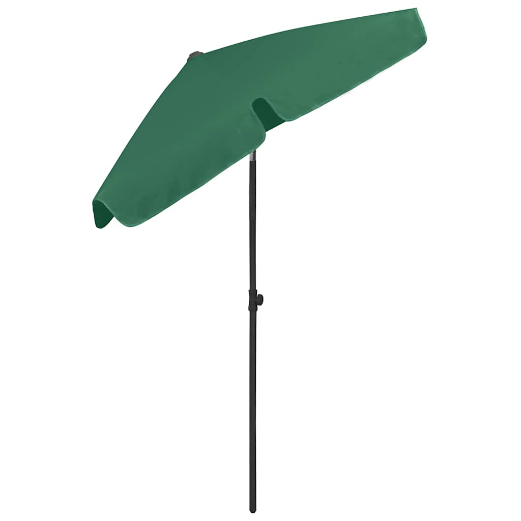 314720 vidaXL Beach Parasol Green 180x120 cm