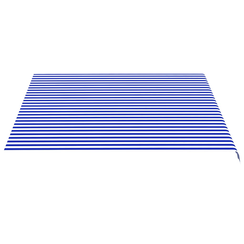 Awning Replacement Fabric Blue and White 380x345 cm Polyester
