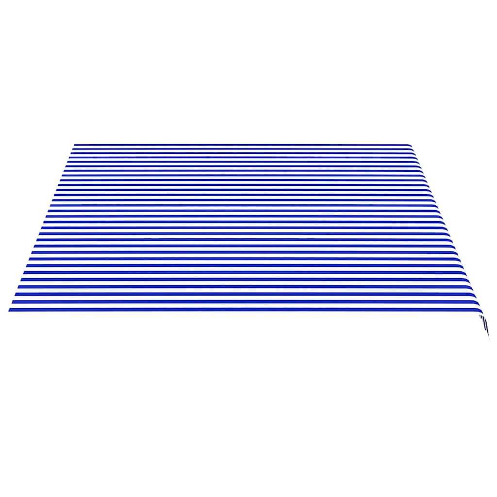 Awning Replacement Fabric Blue and White 450x350 cm Polyester