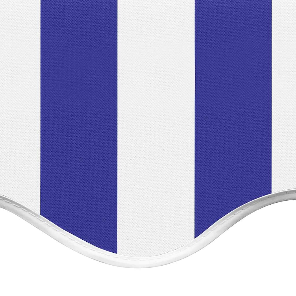 Awning Replacement Fabric Blue and White 580x345 cm Polyester