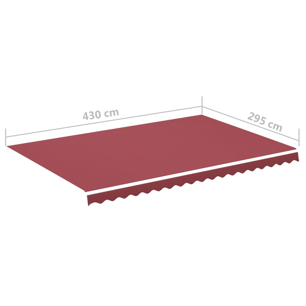 Awning Replacement Fabric Burgundy Red 430x295 cm Polyester