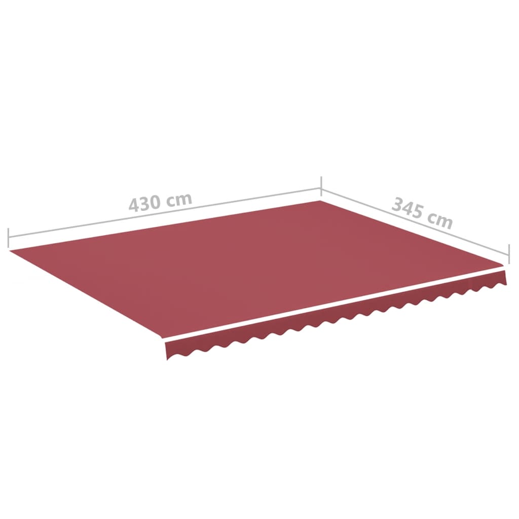 Awning Replacement Fabric Burgundy Red 430x345 cm Polyester