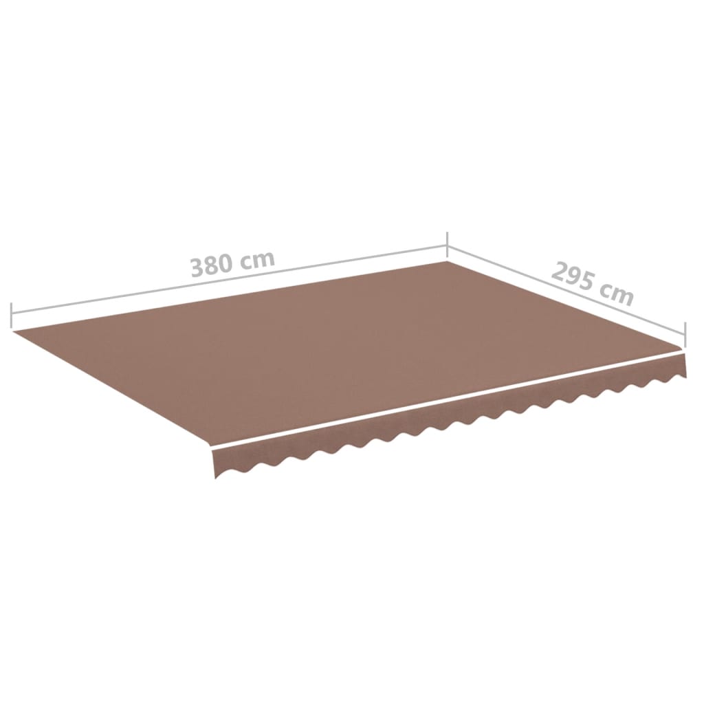 Awning Replacement Fabric Brown 380x295 cm Polyester