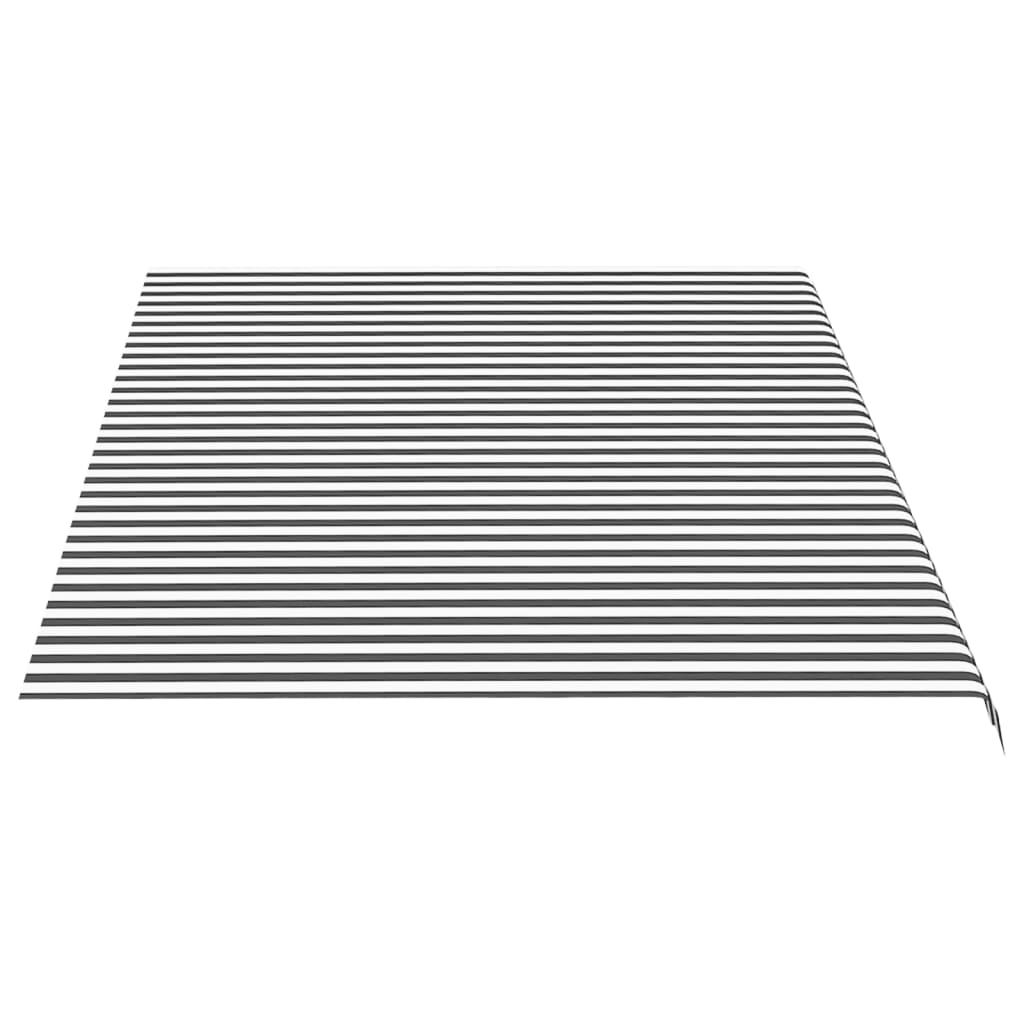 Awning Replacement Fabric Anthracite and White 480x295 cm Polyester