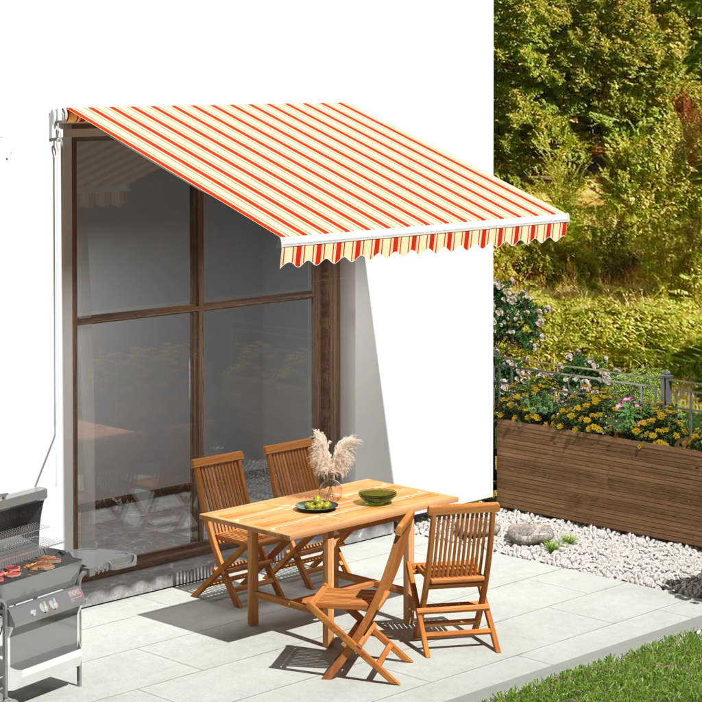 Awning Replacement Fabric Yellow and Orange 280x245 cm Polyester