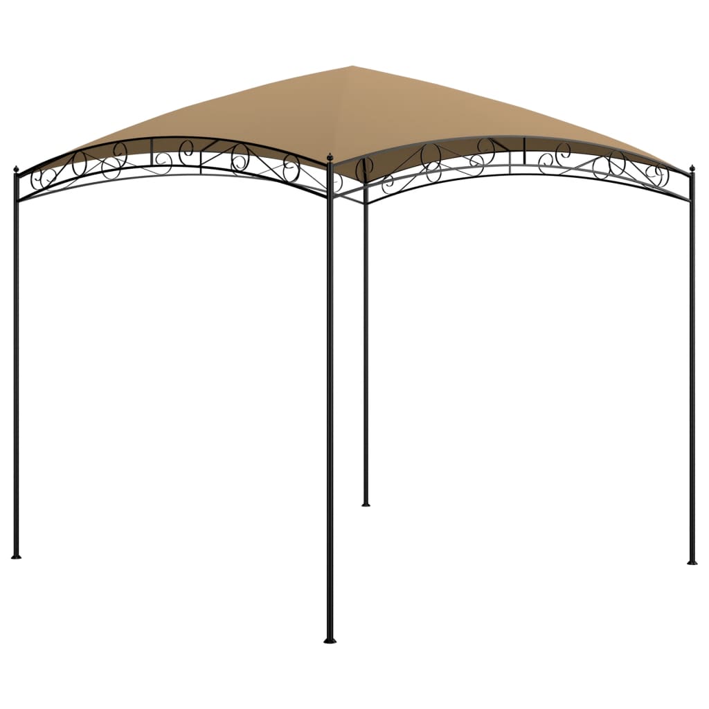 Gazebo | Taupe | Steel | 3x3x2.65 metres | Durable | Gazebo | Square