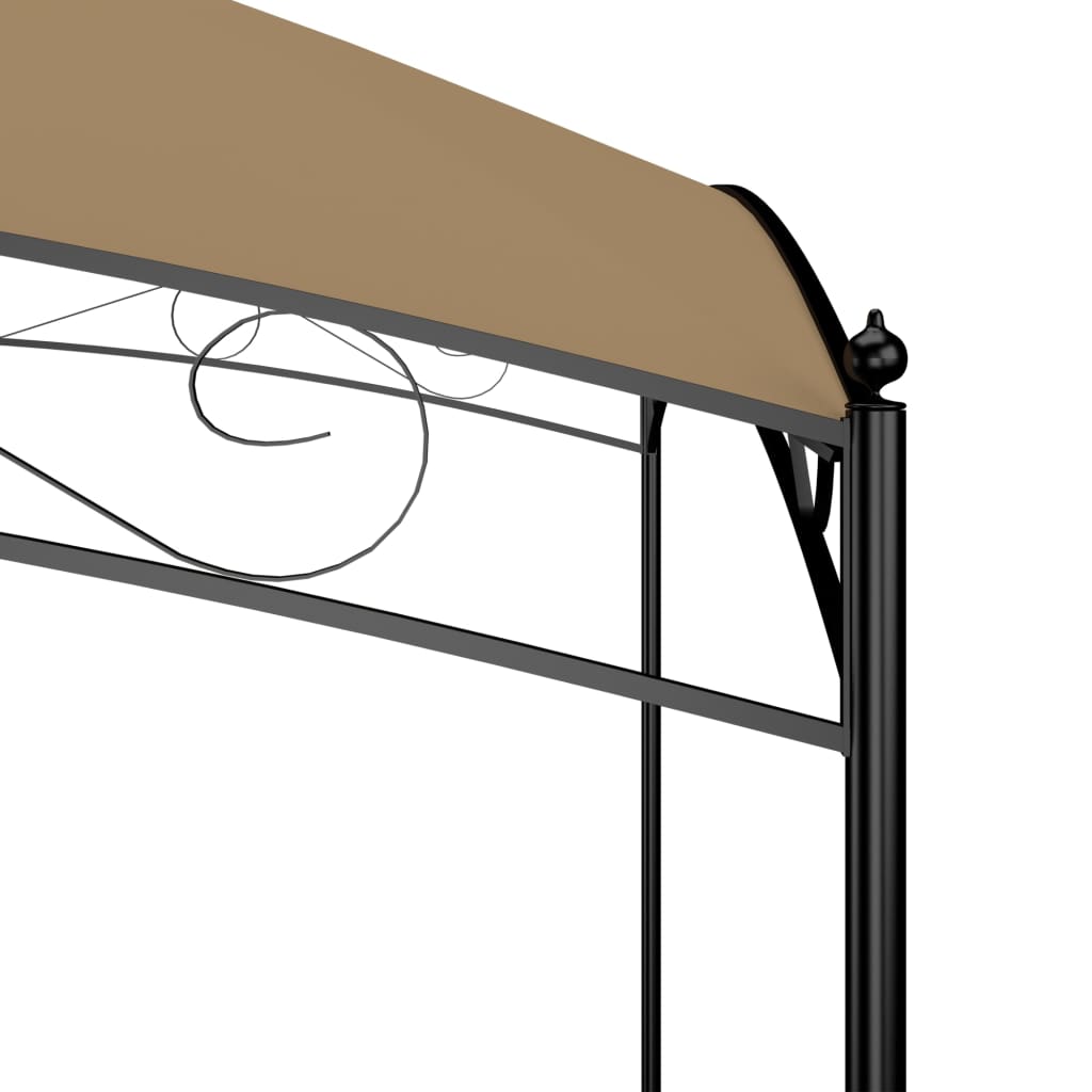 Gazebo | Taupe | Steel | 3x3x2.65 metres | Durable | Gazebo | Square