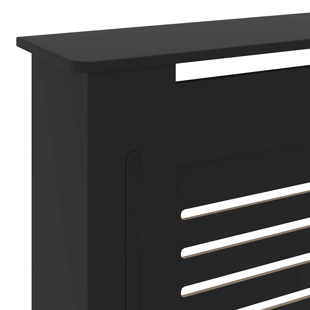 325552 vidaXL MDF Radiator Cover Black 205 cm