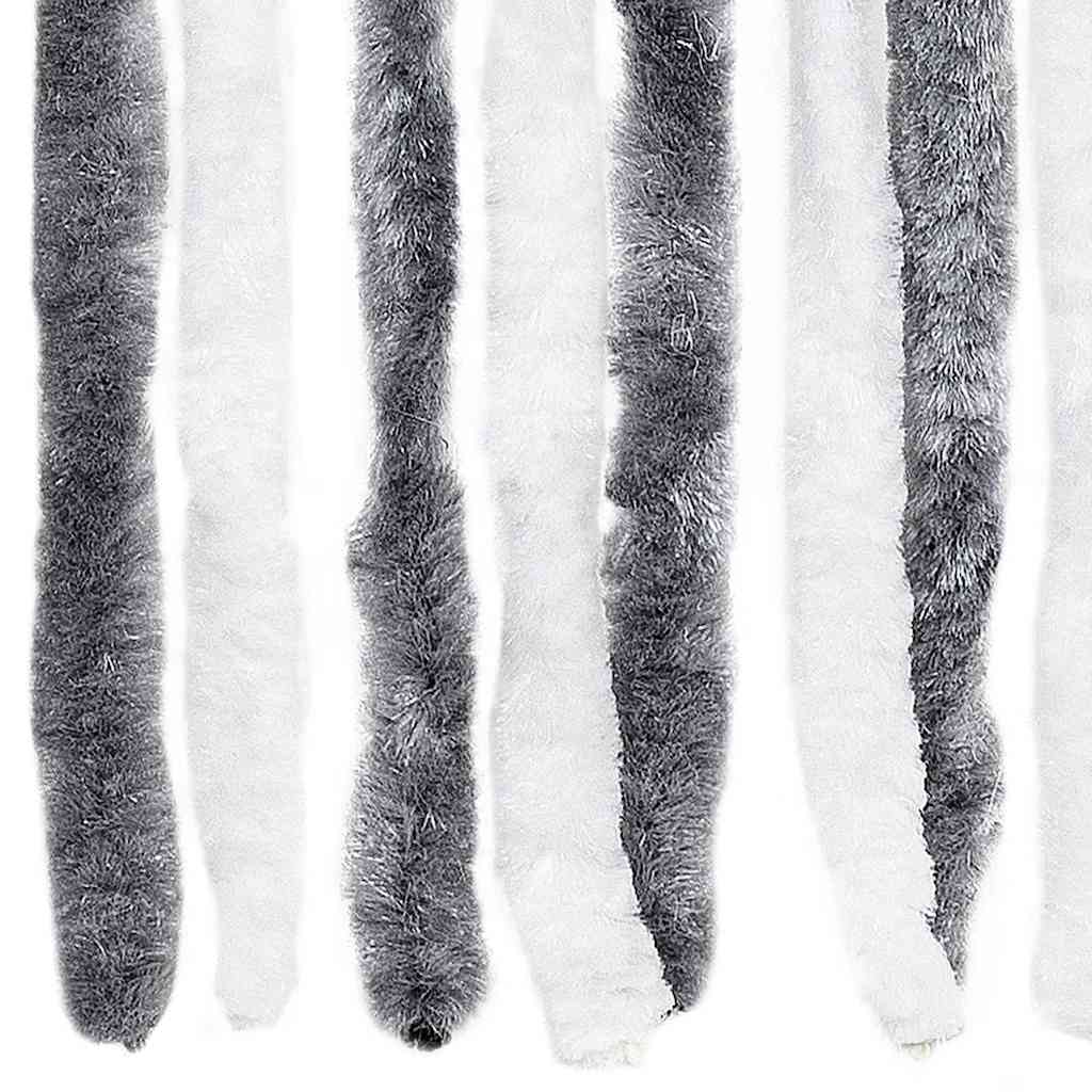 Insect Curtain Grey and White 56x200 cm Chenille