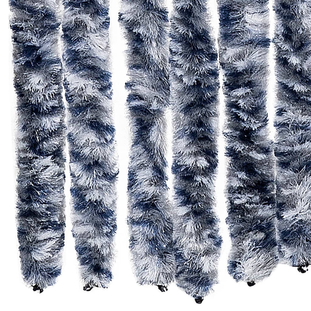 Insect Curtain Blue and White 90x200 cm Chenille