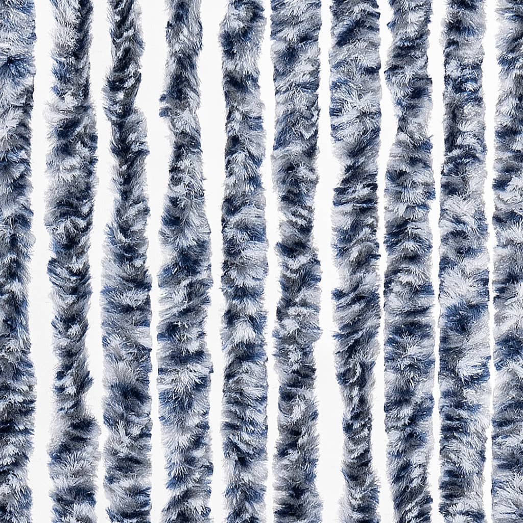 Insect Curtain Blue and White 90x200 cm Chenille