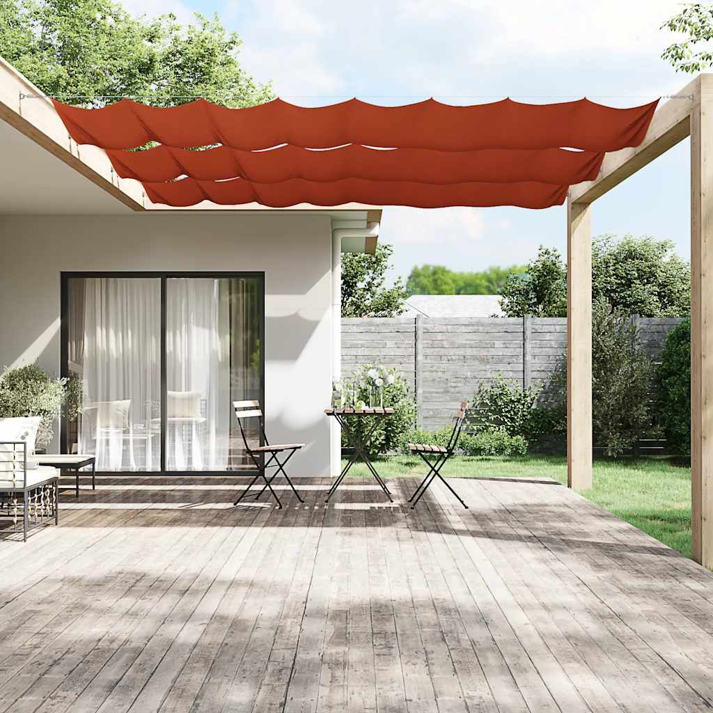 148370 vidaXL Vertical Awning Terracotta 180x600 cm Oxford Fabric