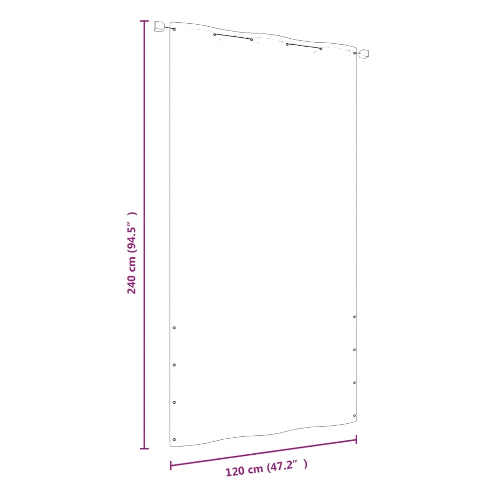 Balcony Screen Red 120x240 cm Oxford Fabric