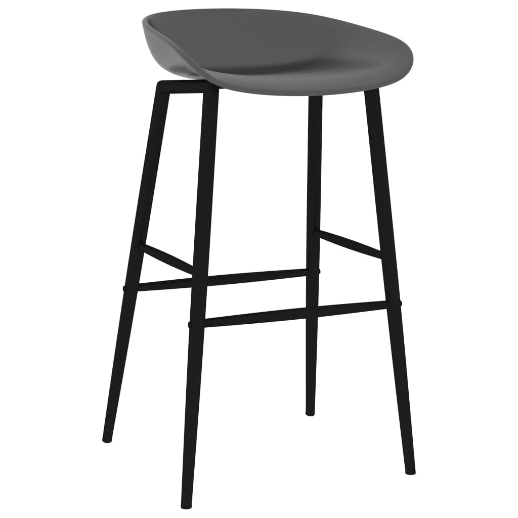 5 Piece Bar Set White and Grey