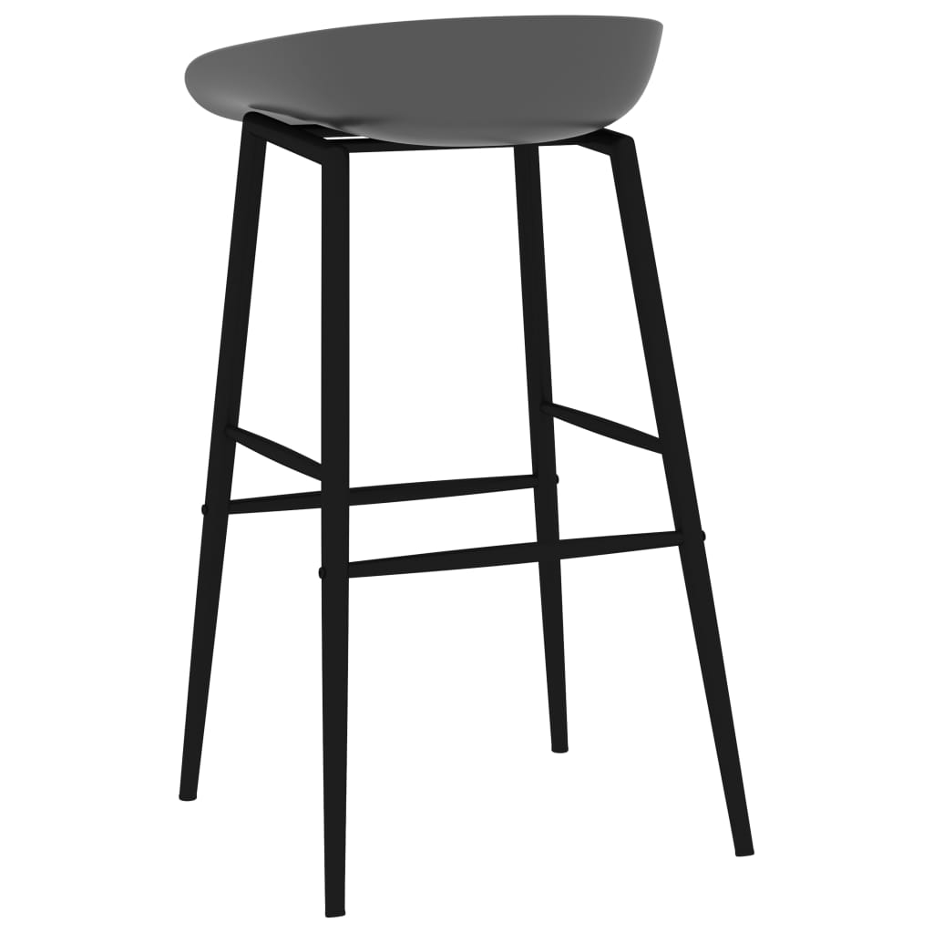5 Piece Bar Set White and Grey