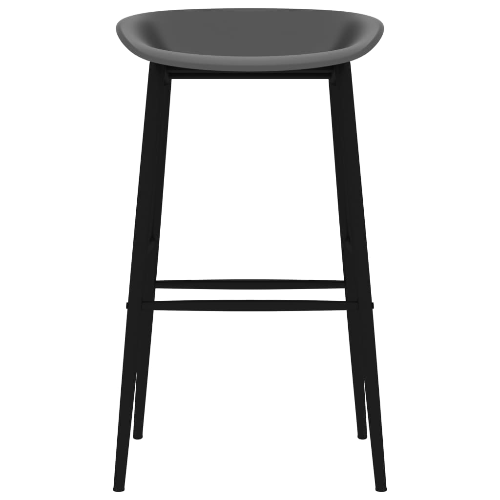 7 Piece Bar Set White and Grey
