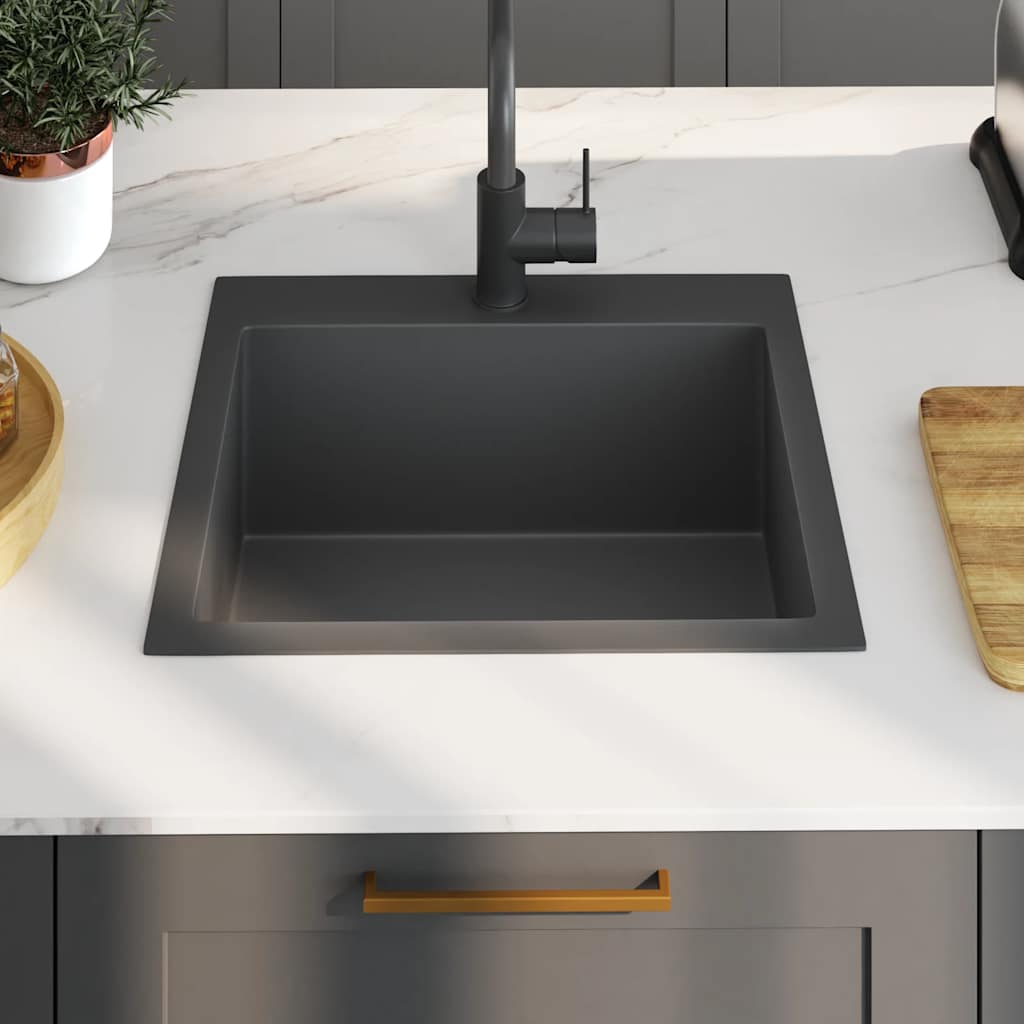 Handmade Kitchen Sink Black Stainless Steel