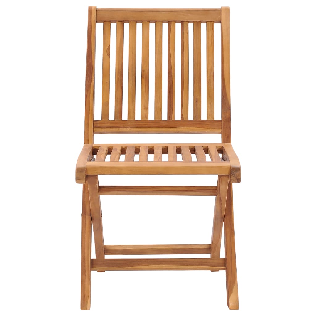 Folding Chairs 2 pcs Solid Teak Wood