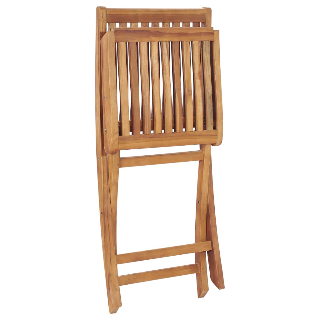 Folding Chairs 2 pcs Solid Teak Wood