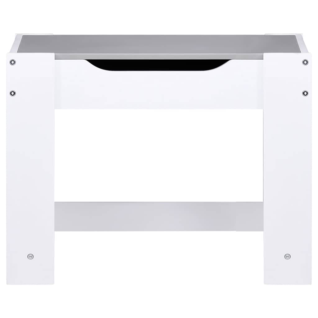 Children's Table with 2 Chairs White MDF
