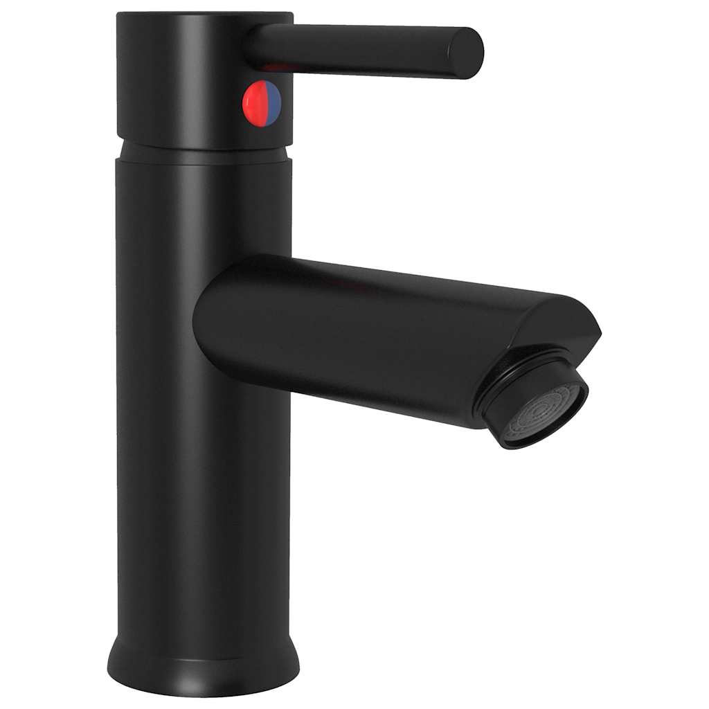149066 vidaXL Bathroom Basin Faucet Black 130x176 mm