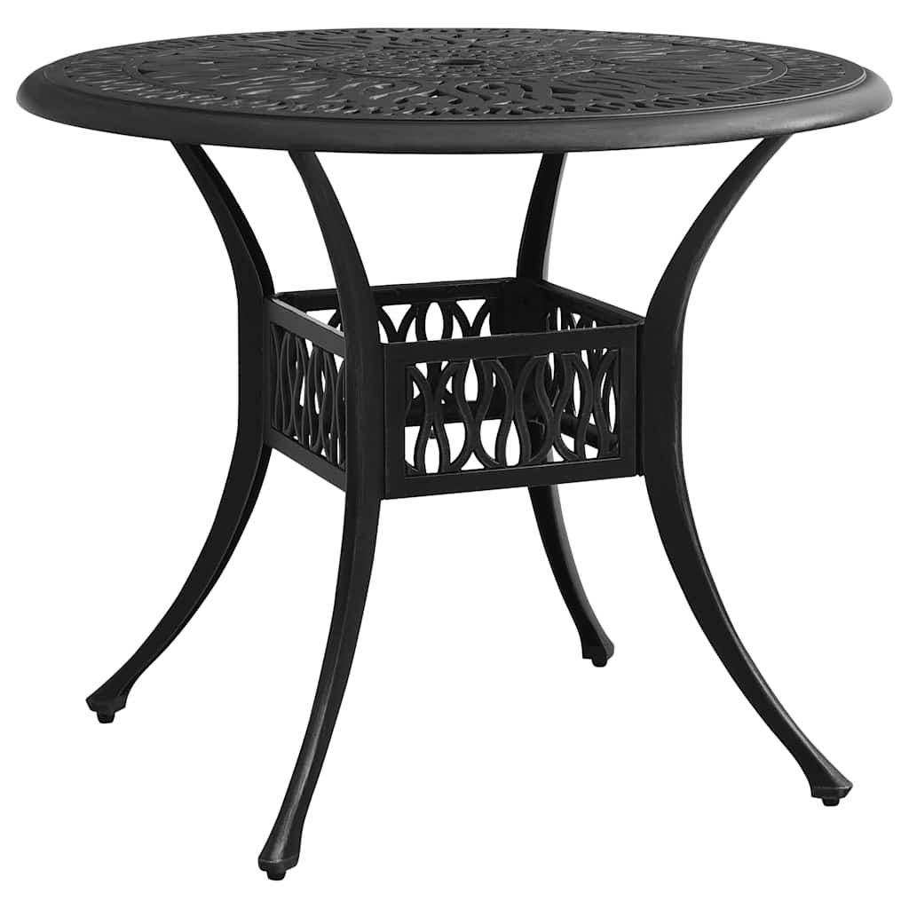 315586 vidaXL Garden Table Black 90x90x74 cm Cast Aluminium