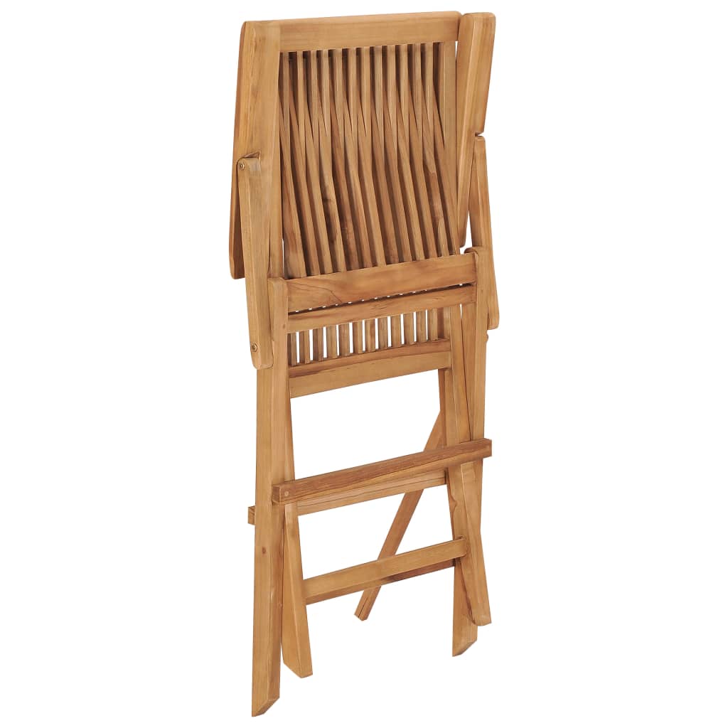 Folding Chairs 2 pcs Solid Teak Wood