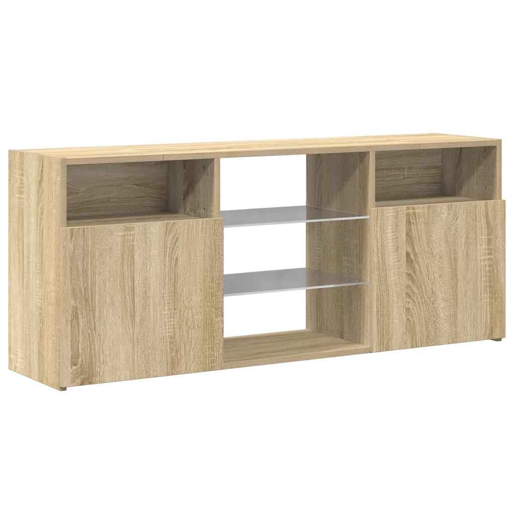 Tv Cabinet | Sonoma Oak | Engineered wood, tempered glass | Medium