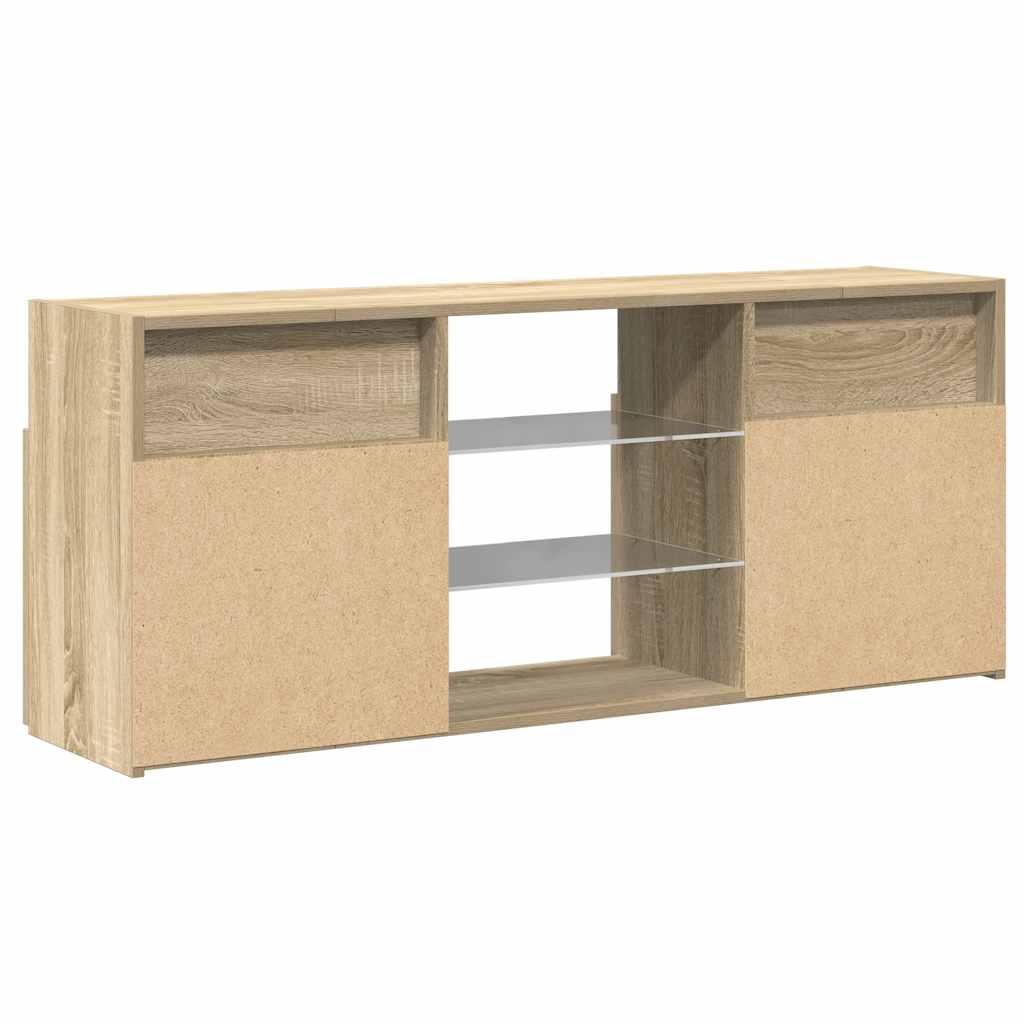 Tv Cabinet | Sonoma Oak | Engineered wood, tempered glass | Medium
