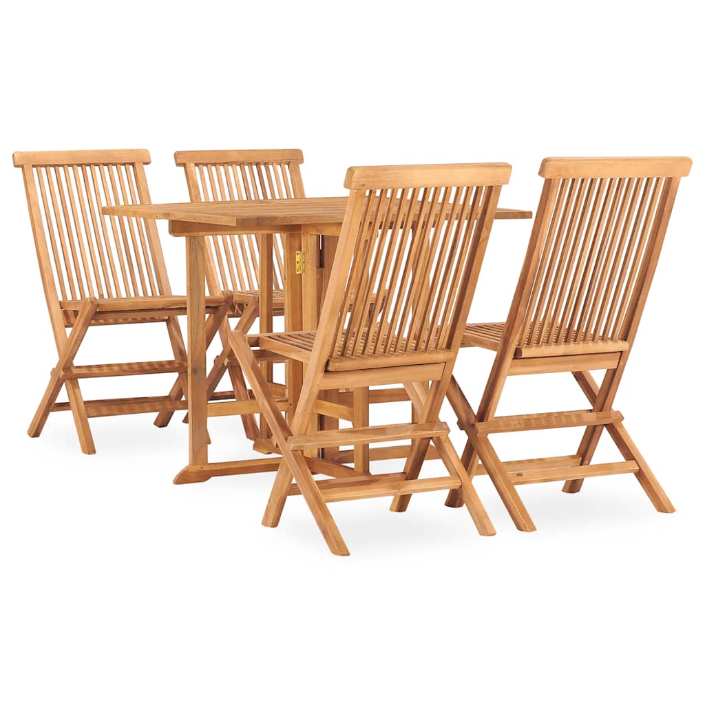 Outdoor Dining Set | Natural teak | Teak wood | Medium |  Foldable