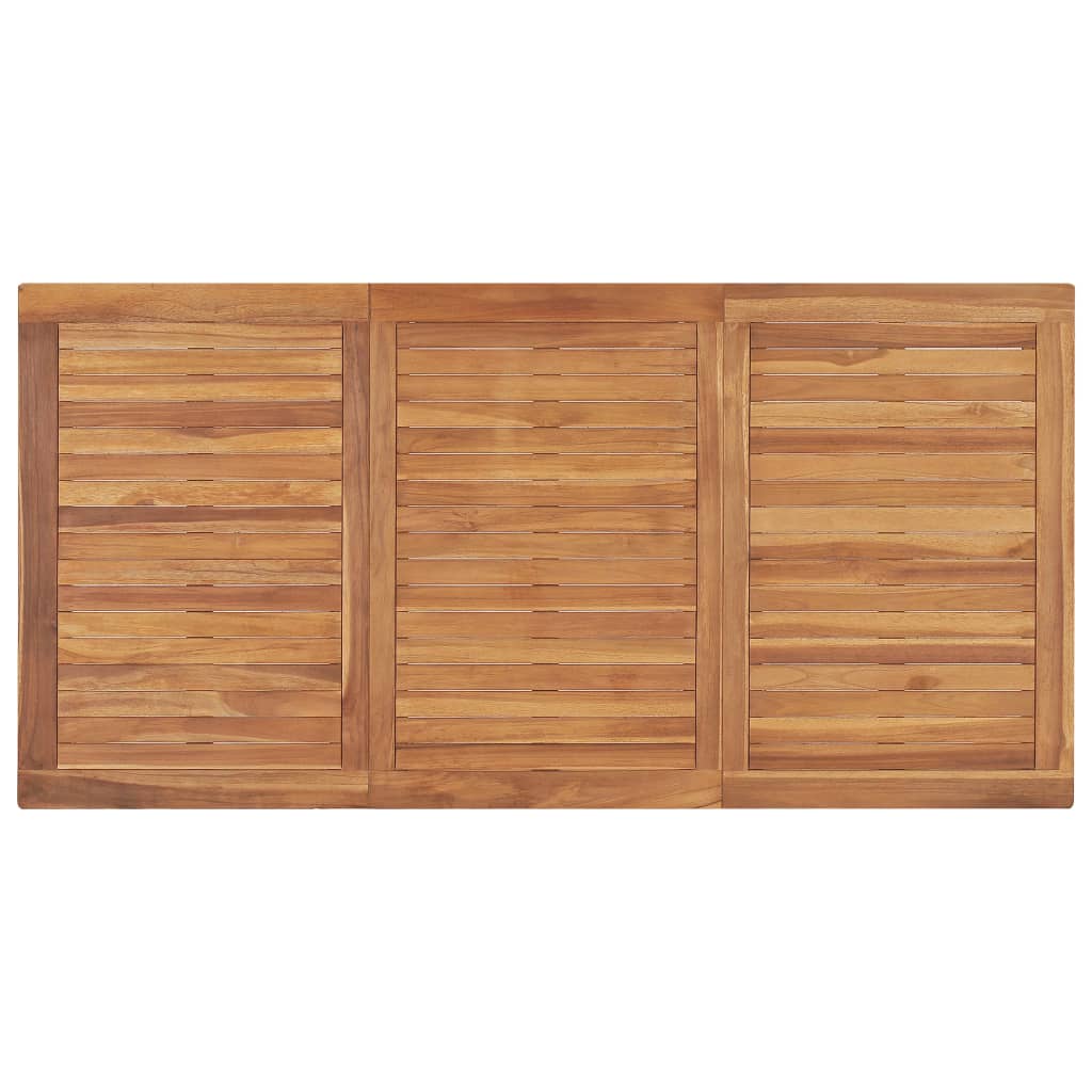 7 Piece Garden Dining Set 160x80 cm Solid Teak Wood