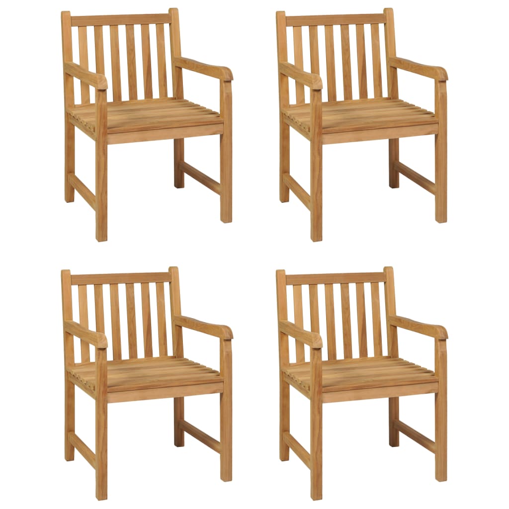 5 Piece Garden Dining Set 180x90 cm Solid Teak Wood