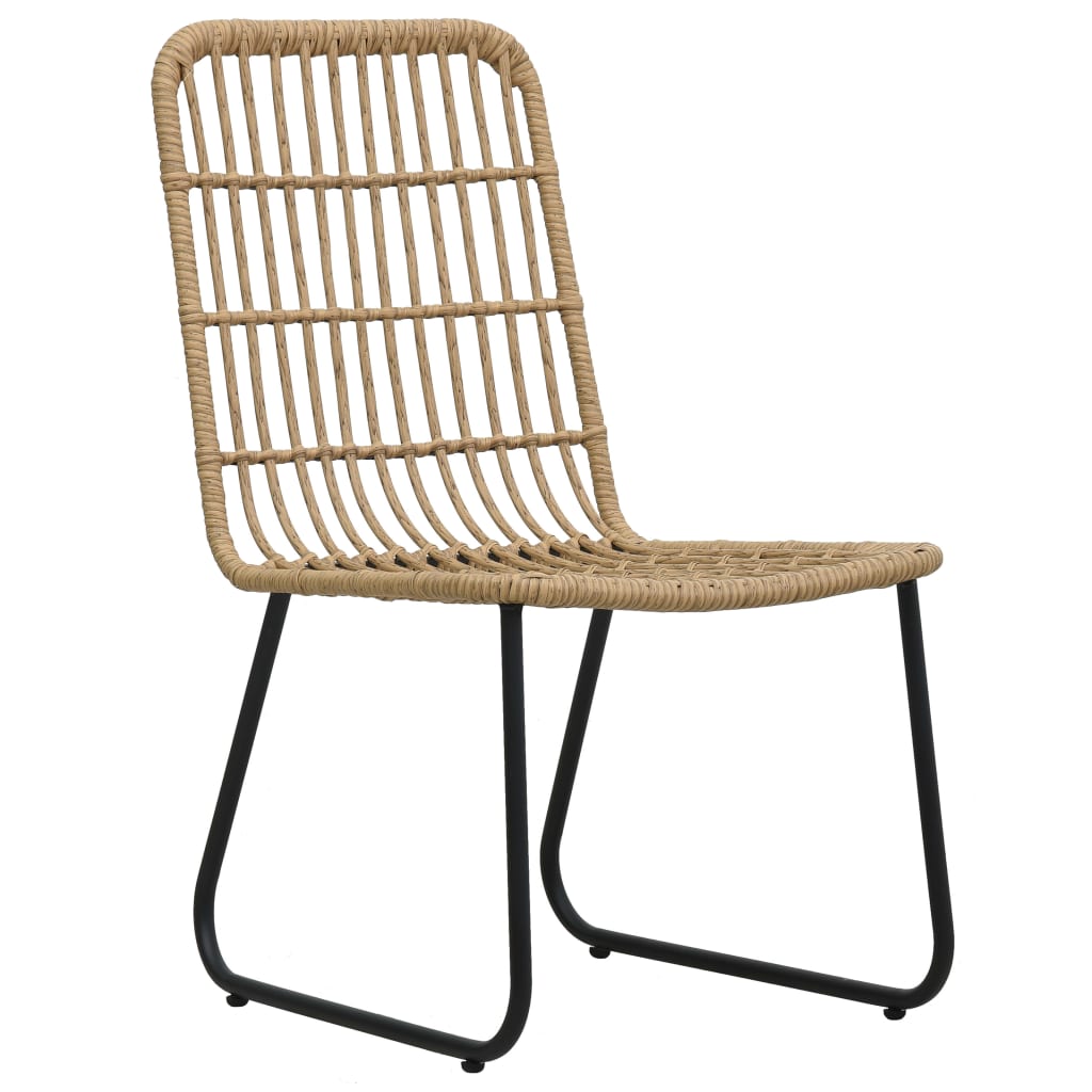 7 Piece Outdoor Dining Set Poly Rattan and Glass