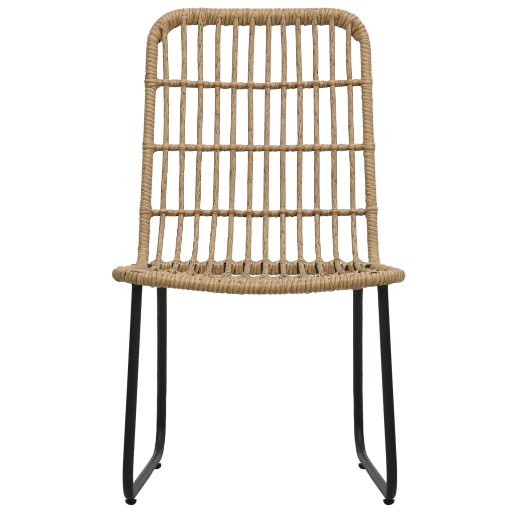 7 Piece Outdoor Dining Set Poly Rattan and Glass