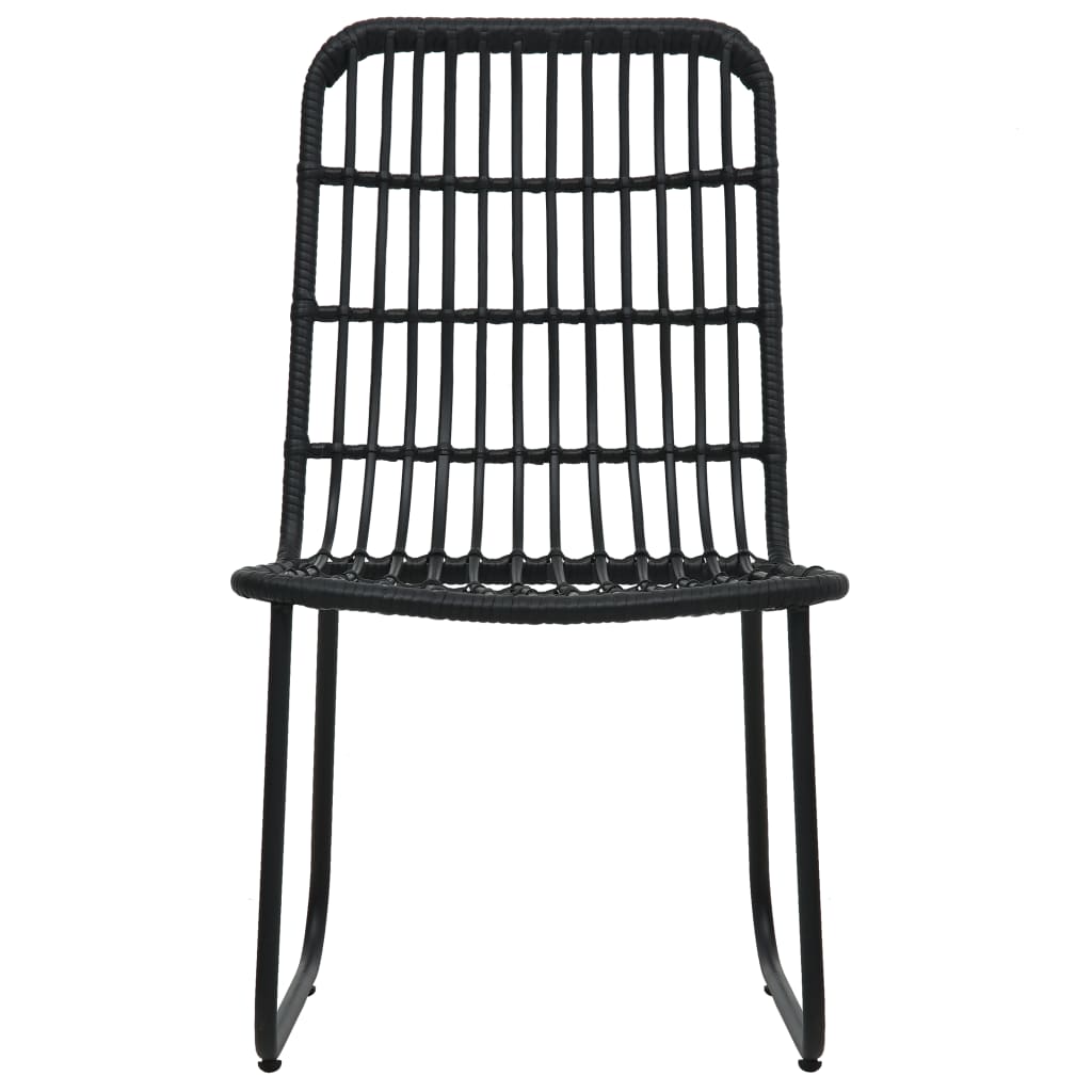 9 Piece Outdoor Dining Set Poly Rattan and Glass