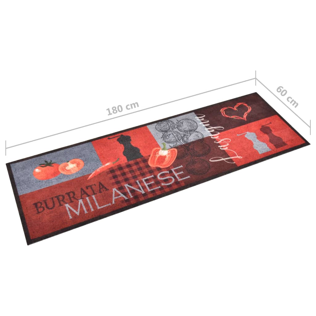 Kitchen Carpet Washable Tomatoes 60x180 cm